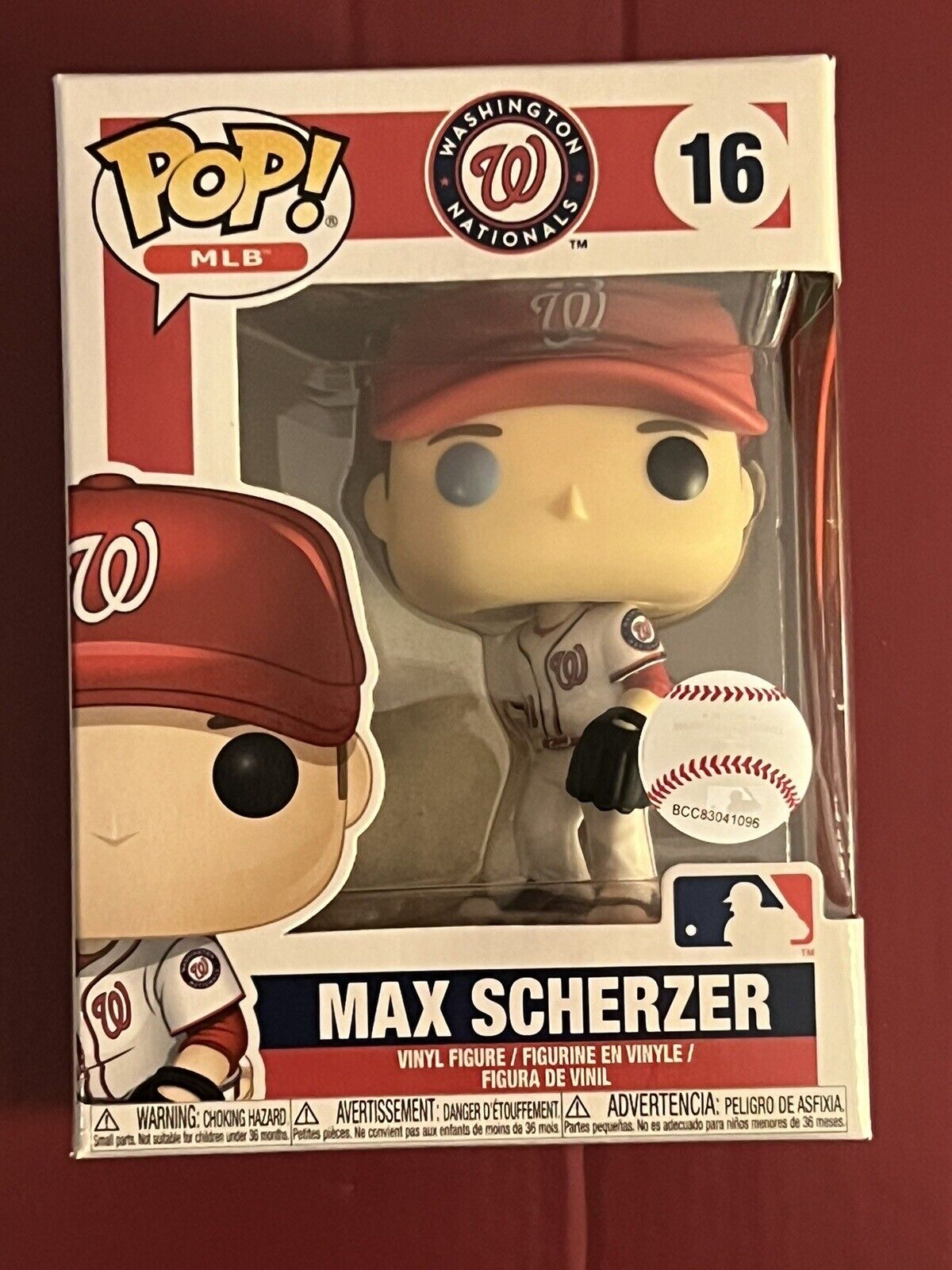Funko Pop MLB Washington Nationals- #16 Max Scherzer- (White Uniform)