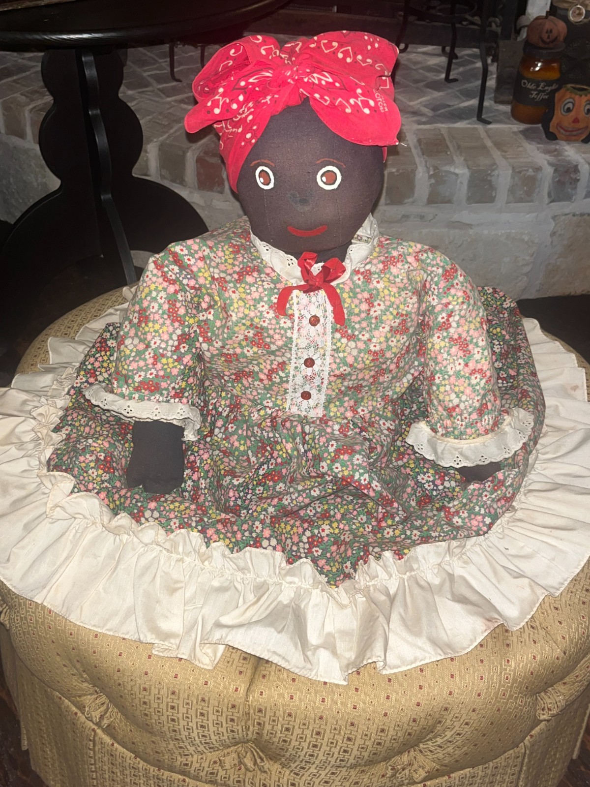 Vintage LARGE 3'+ Primitive Folk Art Toaster Cover Shelf Sitter Doll RARE Size