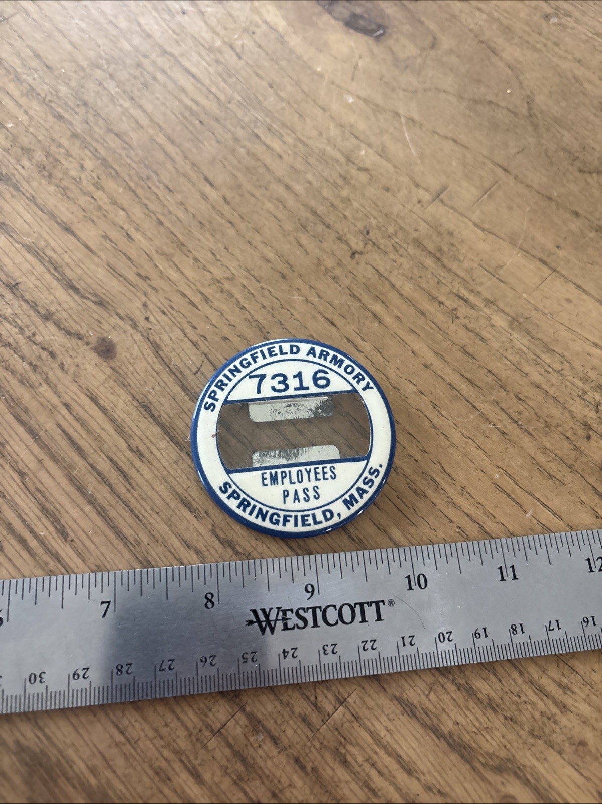 Rare VTG 1940\'s Springfield Armory Employee Pass Badge ID Pin Military History 3 Rare VTG 1940\'s Springfield Armory Employee Pass Badge ID Pin Military History 3