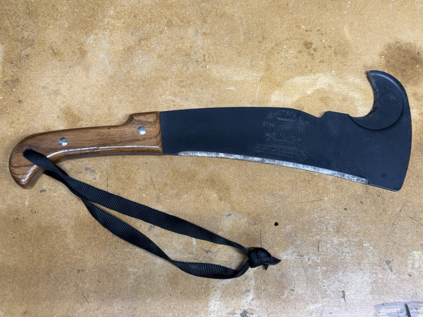 Woodsman's Pal 481 USA 17.5 Fixed File Blade Brush Knife - GUC - No Sheath