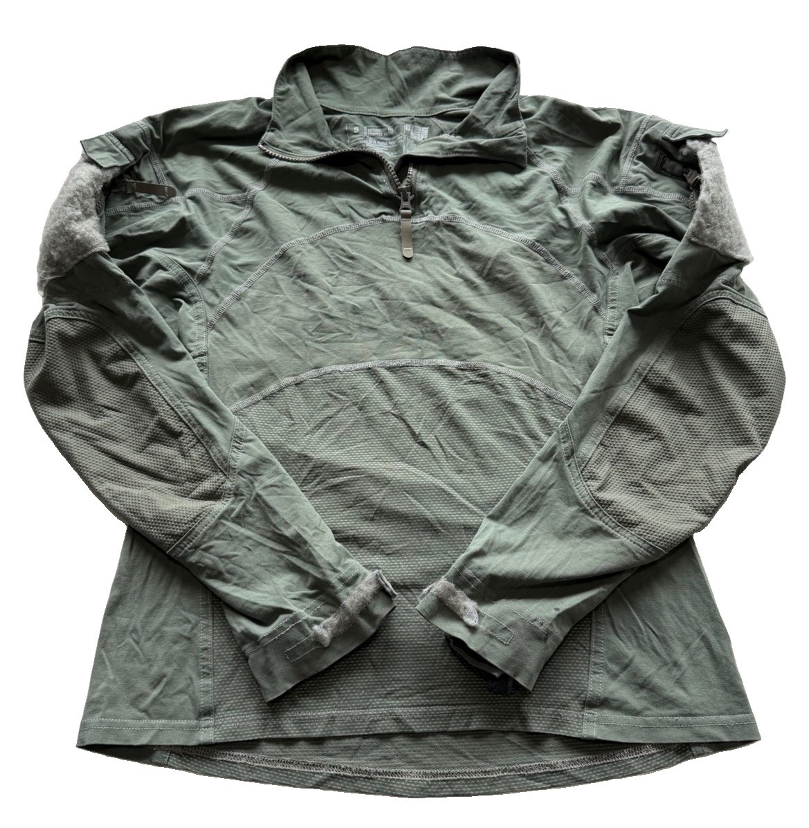 MASSIF Advanced 1/4 Zip Combat Shirt Army Green Size Small Flame Resistant