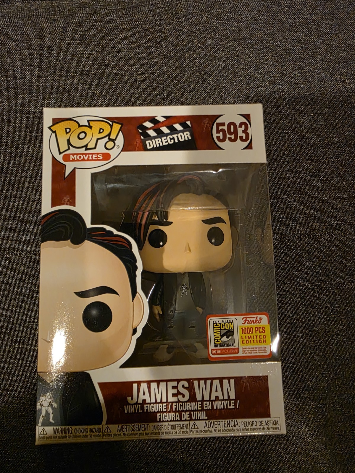 Funko Pop 593 James Wan 2018 SDCC Comic Con Limited Edition Funko Pop 593 James Wan 2018 SDCC Comic Con Limited Edition