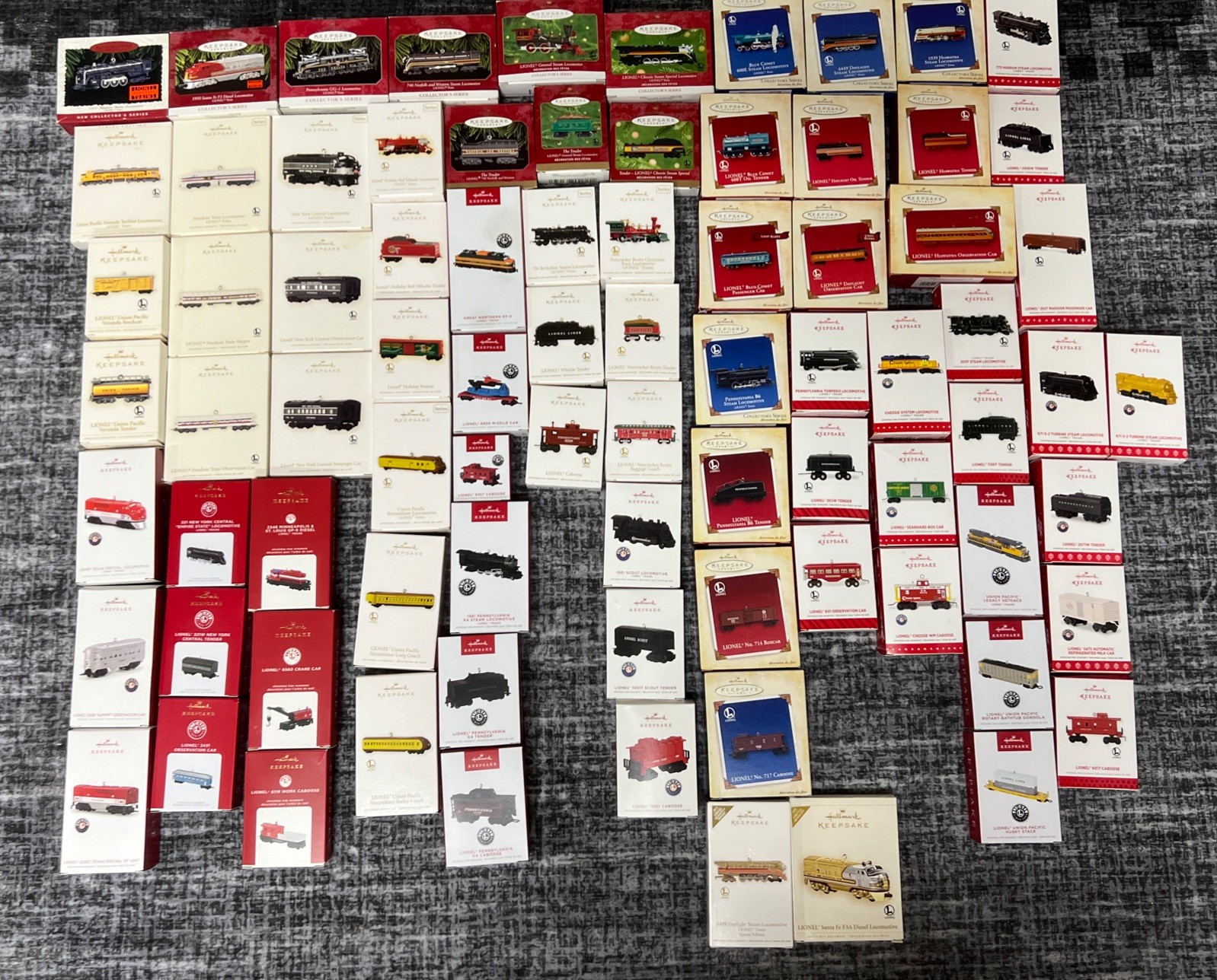 Complete Series (82) HALLMARK LIONEL TRAIN ORNAMENTS 1996-2024 Complete Series (82) HALLMARK LIONEL TRAIN ORNAMENTS 1996-2024