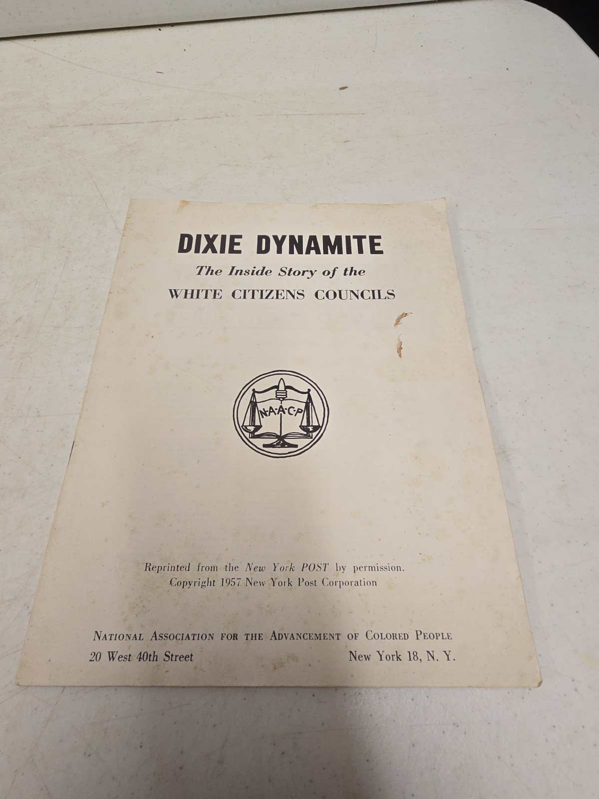 Vintage 1957 Dixie Dynamite Inside Story Of White Citizen Councils NAACP Booklet Vintage 1957 Dixie Dynamite Inside Story Of White Citizen Councils NAACP Booklet