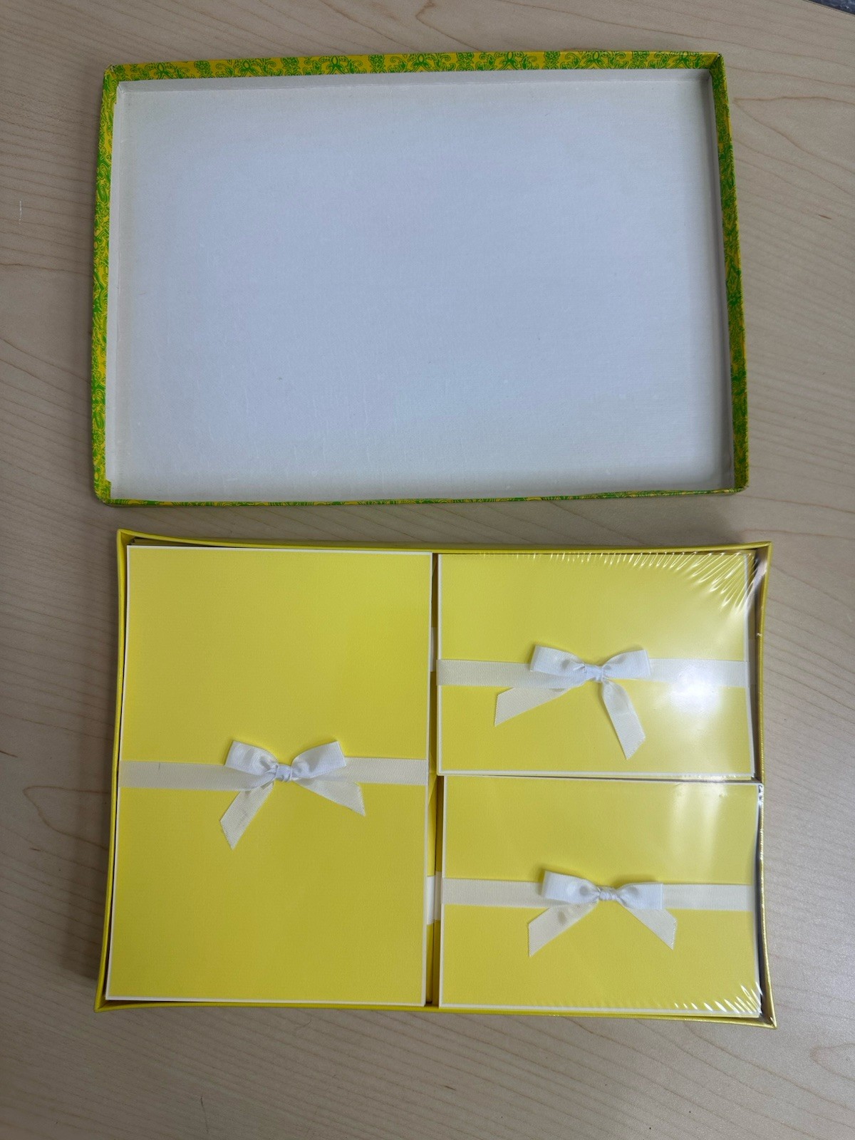 Vintage Crane's Boxed Stationery Set Yellow 15 Sheets 15 Notes & 30 Envelopes Vintage Crane's Boxed Stationery Set Yellow 15 Sheets 15 Notes & 30 Envelopes