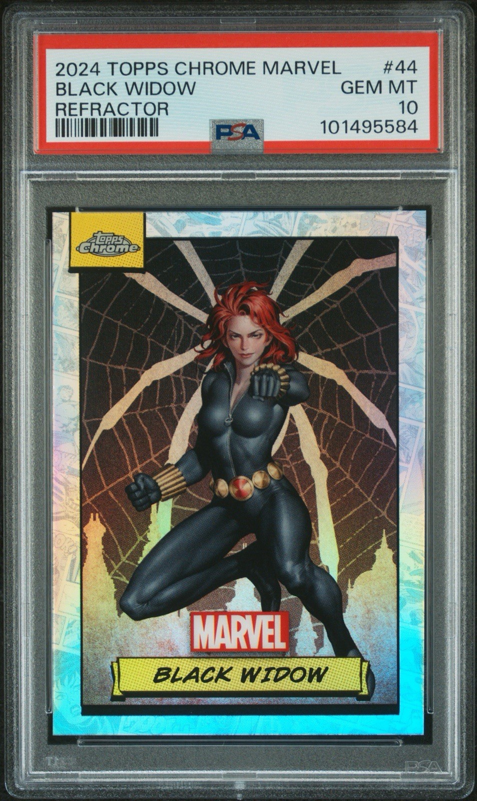 2024 Topps Chrome Marvel Black Widow PSA 10 POP 3 2024 Topps Chrome Marvel Black Widow PSA 10 POP 3