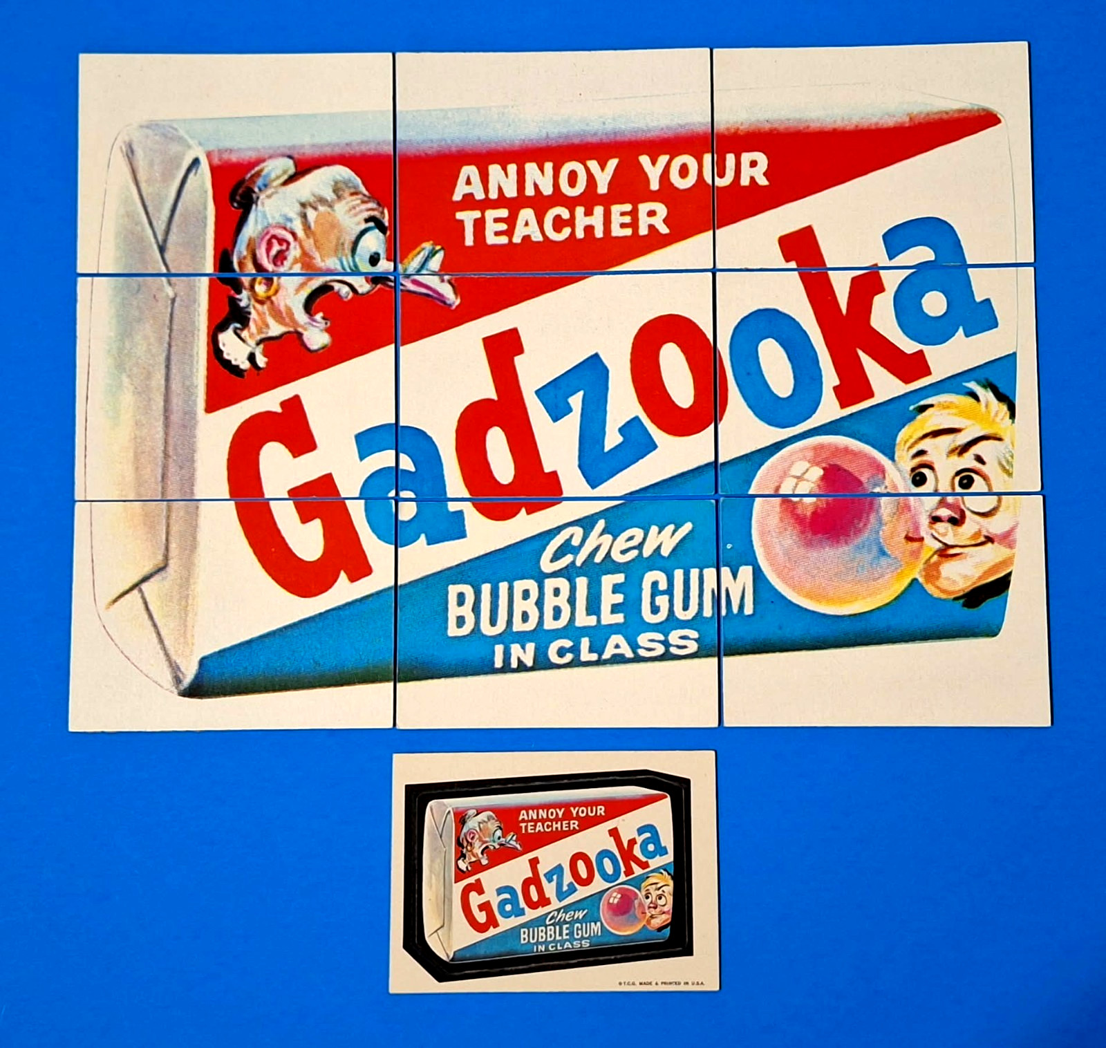 1973 Topps Wacky Packages Series 1 Complete Gadzooka Puzzle Checklist & Sticker 1973 Topps Wacky Packages Series 1 Complete Gadzooka Puzzle Checklist & Sticker