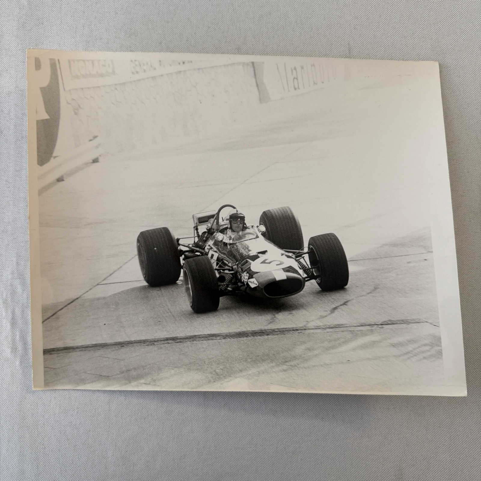 1969 Monaco Grand Prix Racing Photo Jack Brabham BT26 Car Vintage Photograph
