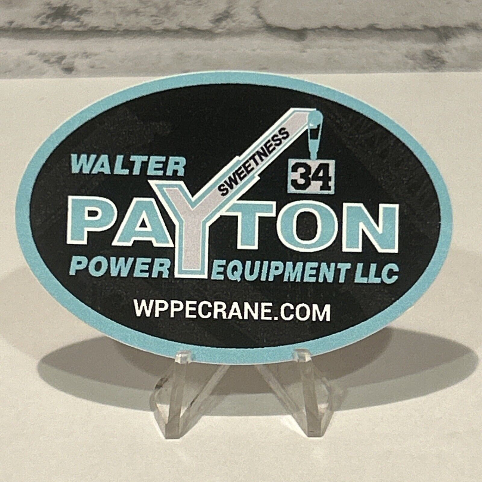 Walter Payton Power Equipment Hard hat Crane Operating Engineers Sticker