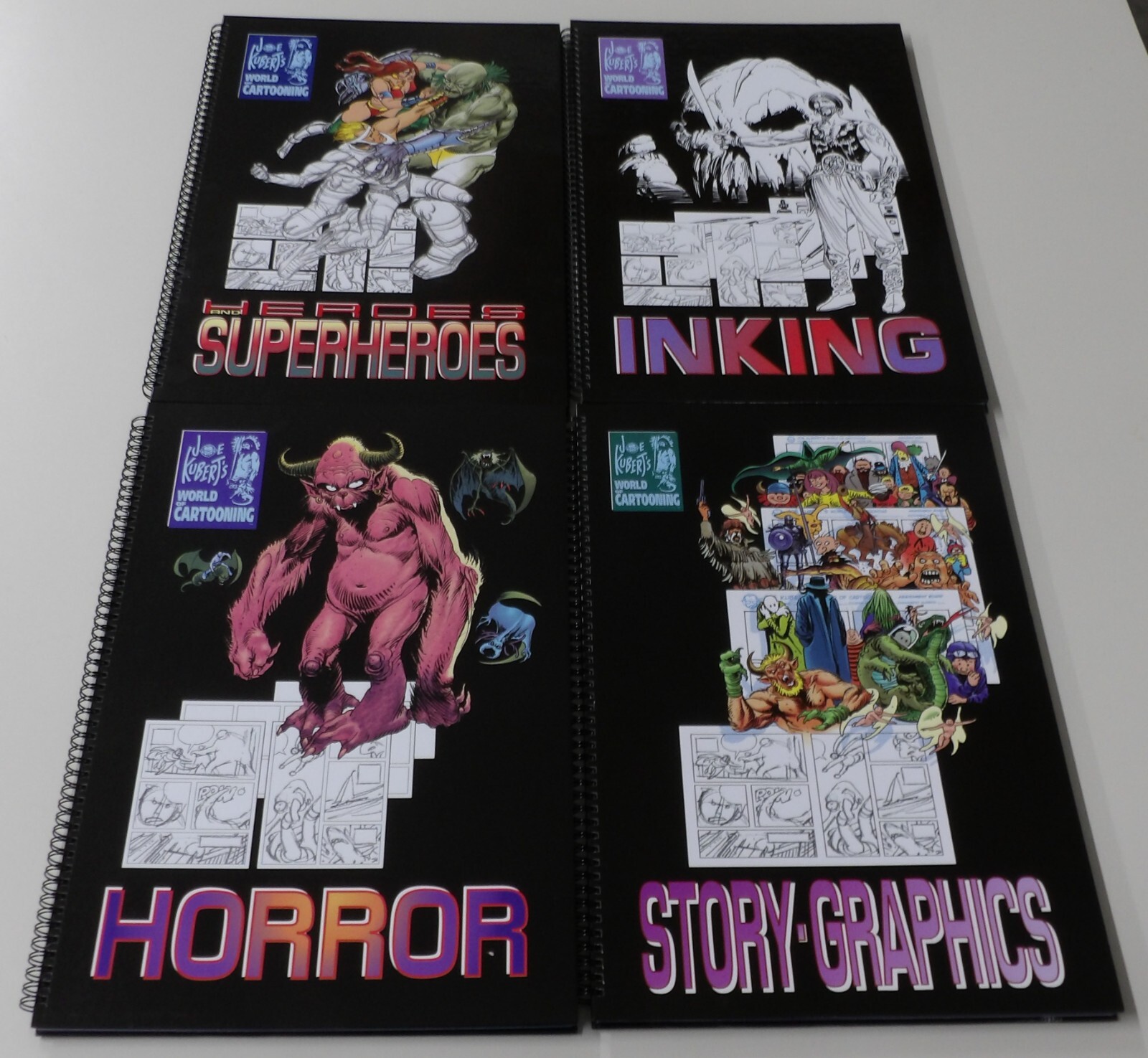 Joe Kubert's World Of Cartooning HC SET OF 4 - Horror - Inking - Story - Heroes Joe Kubert's World Of Cartooning HC SET OF 4 - Horror - Inking - Story - Heroes
