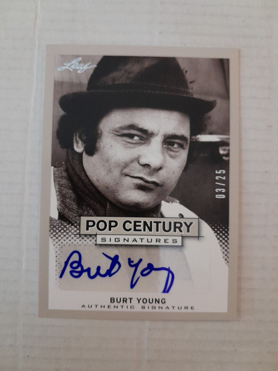 Burt Young /25 Silver Autograph Card 2013 Leaf Pop Century Rocky