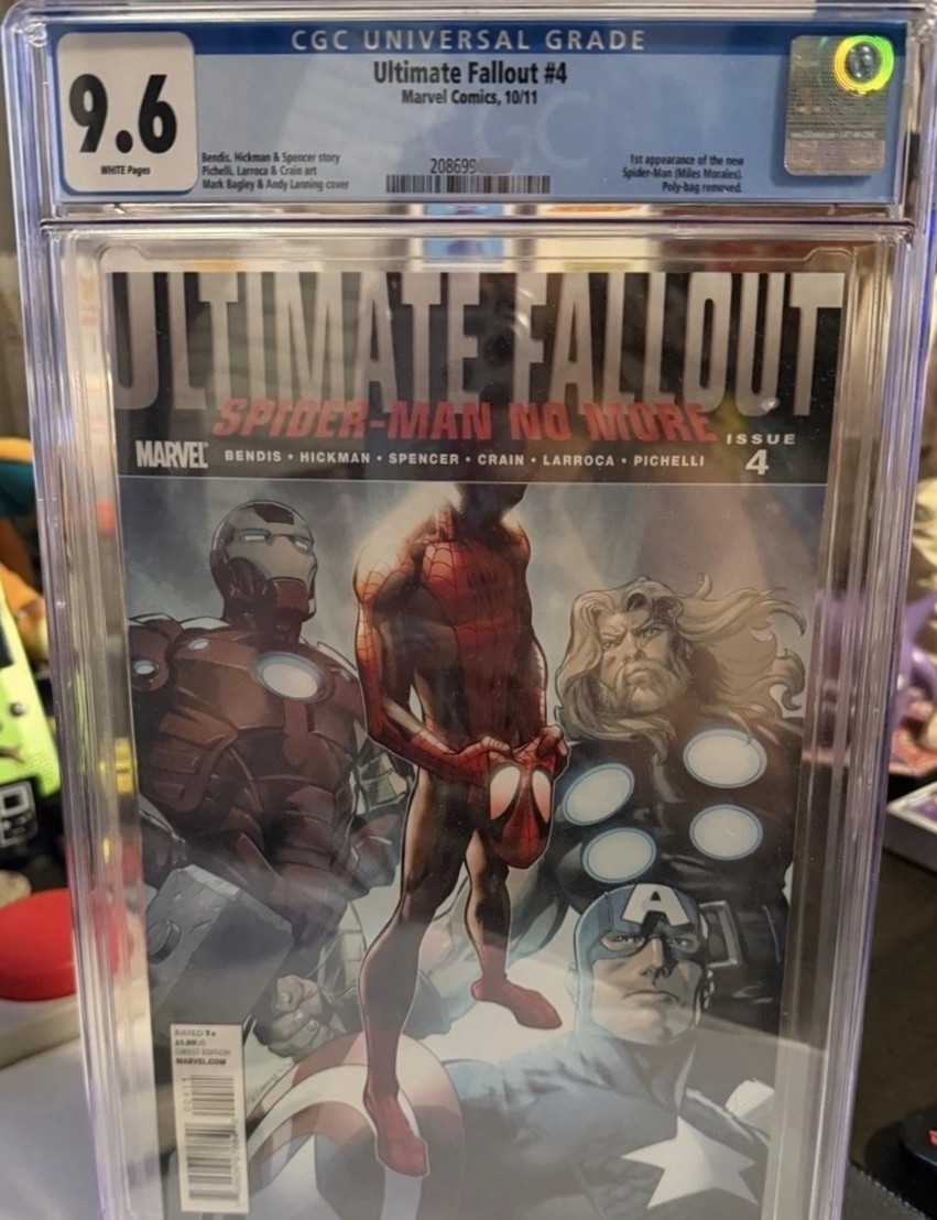 Ultimate Fallout #4 CGC 9.6 (1st App of Miles Morales-NEW SPIDERMAN) 1ST PRINT🔥 Ultimate Fallout #4 CGC 9.6 (1st App of Miles Morales-NEW SPIDERMAN) 1ST PRINT🔥