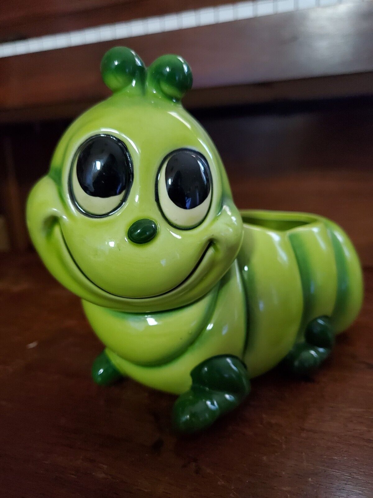 Vintage Whimsical Caterpillar Planter ~ Japan ~ RELPO Collection ~ Animation