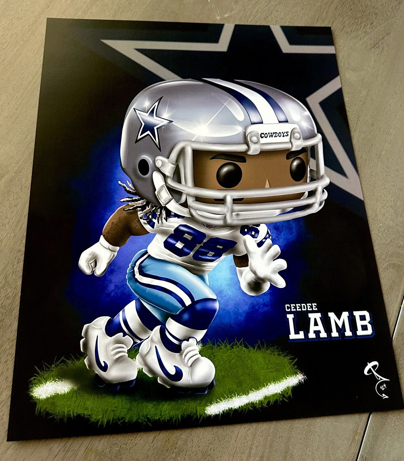 CeeDee Lamb Dallas Cowboys NFL  funko Style print