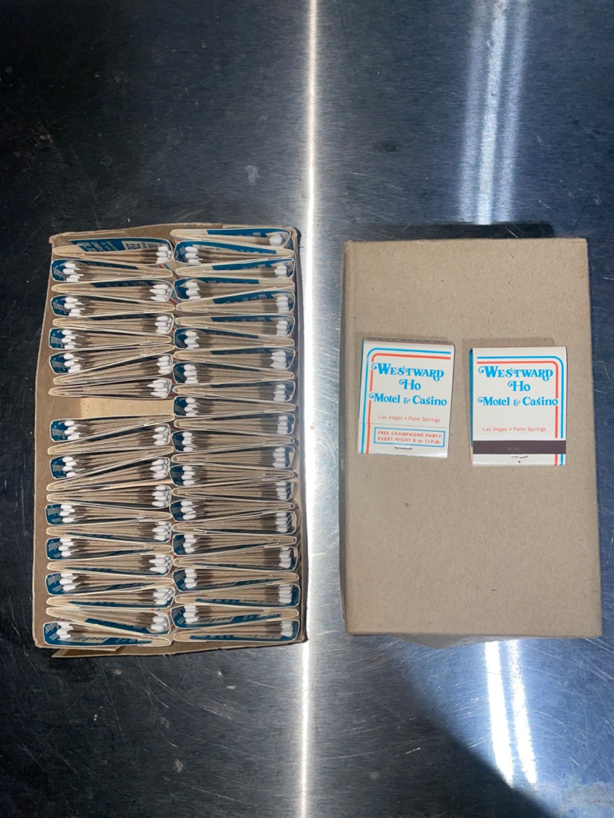 BOX of 48 VINTAGE MATCHBOOKS - Westward Ho Motel & Casino- unused BOX of 48 VINTAGE MATCHBOOKS - Westward Ho Motel & Casino- unused