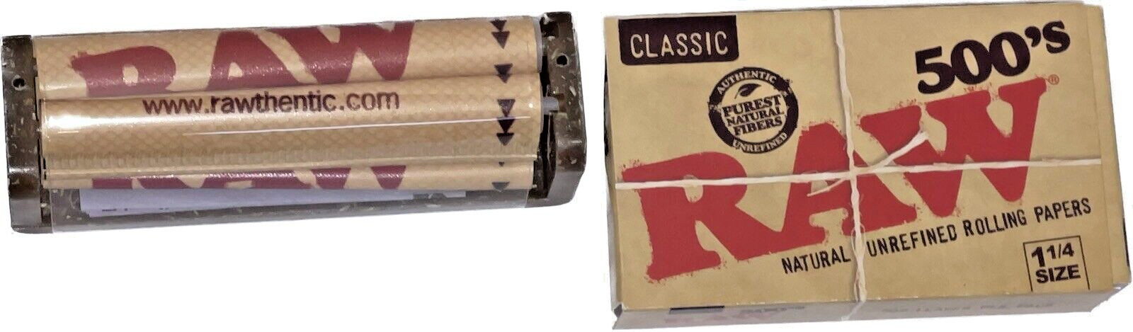 Raw Classic 500 Pack Cigarette Rolling Papers And 1 1/4”Roller **Free Shipping** Raw Classic 500 Pack Cigarette Rolling Papers And 1 1/4”Roller **Free Shipping**