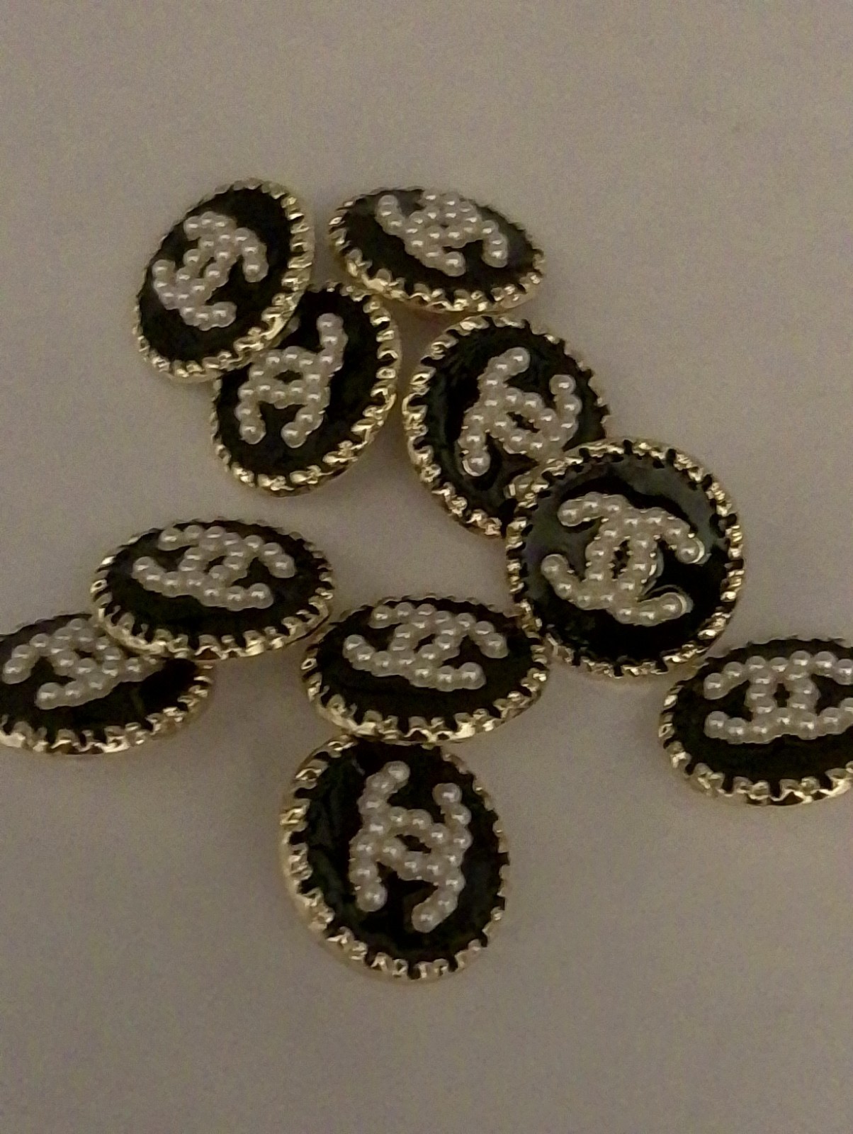 Lot Of ten 16Mm Designer Cc Vintage Button Gold Tone Chanel 10 BUTTONS Lot Of ten 16Mm Designer Cc Vintage Button Gold Tone Chanel 10 BUTTONS