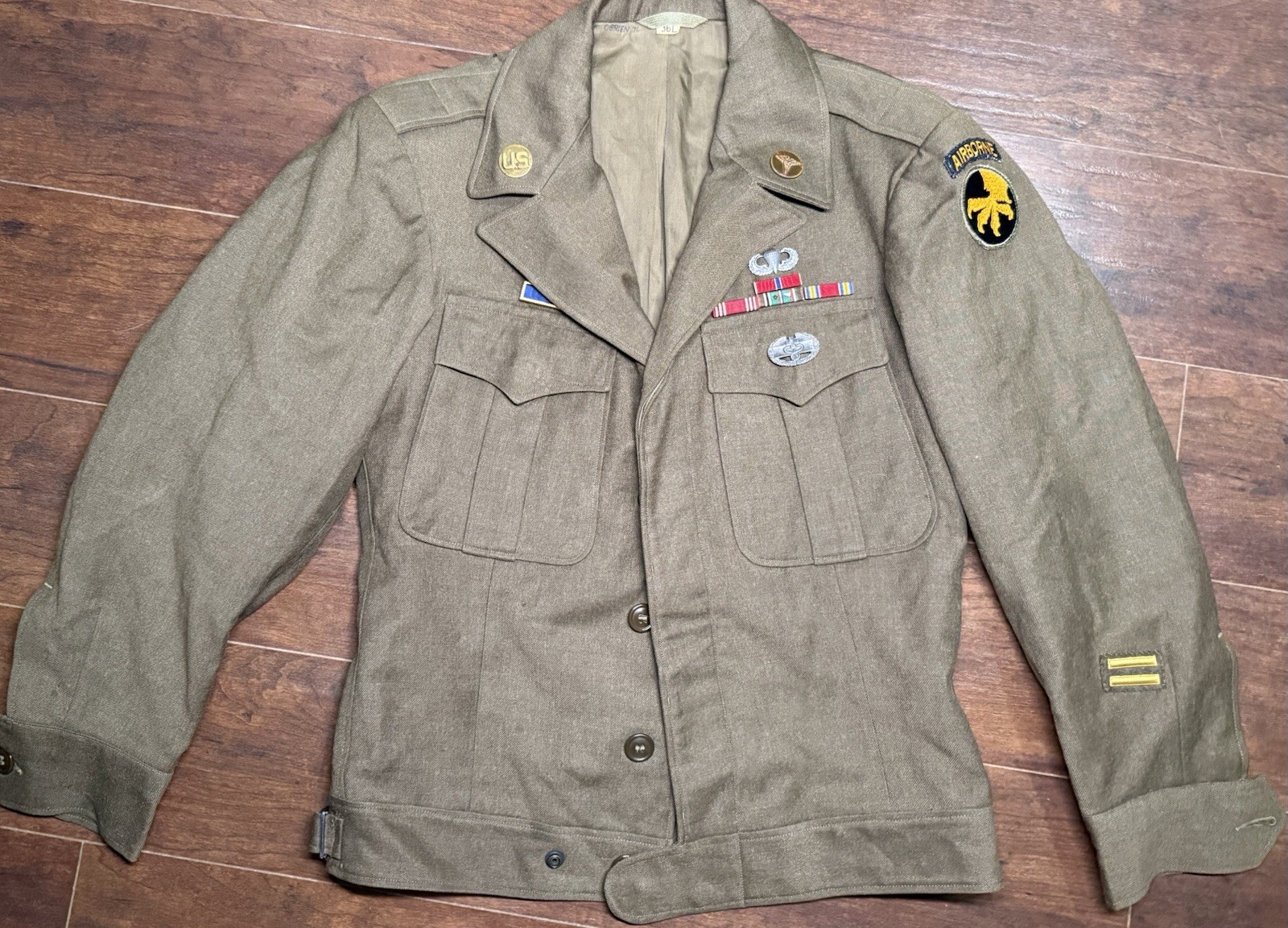 NAMED WWII 17th Airborne Ike Jacket Combat Medic; Operation Varsity Vet NAMED WWII 17th Airborne Ike Jacket Combat Medic; Operation Varsity Vet