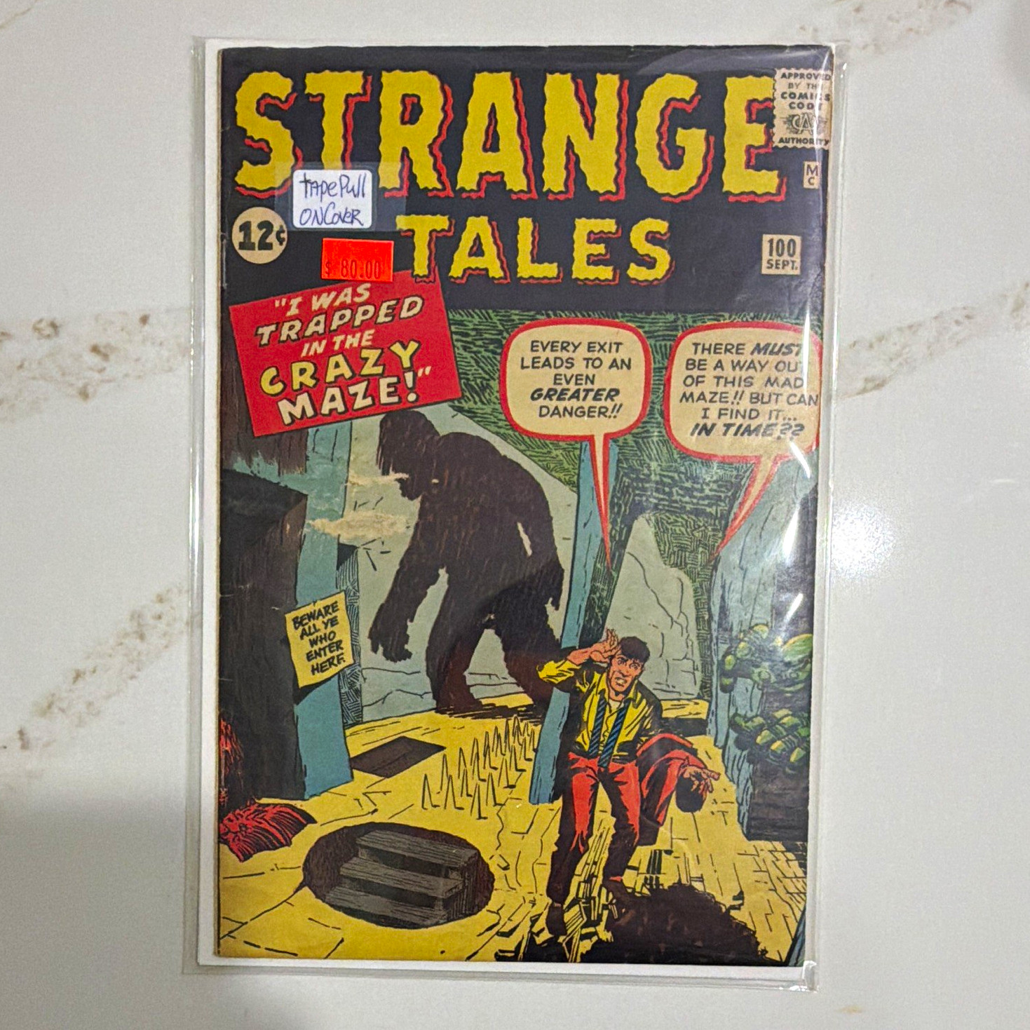 Strange Tales #100 12¢ Price Variant Stan Lee Silver Age Color Comic Book Strange Tales #100 12¢ Price Variant Stan Lee Silver Age Color Comic Book