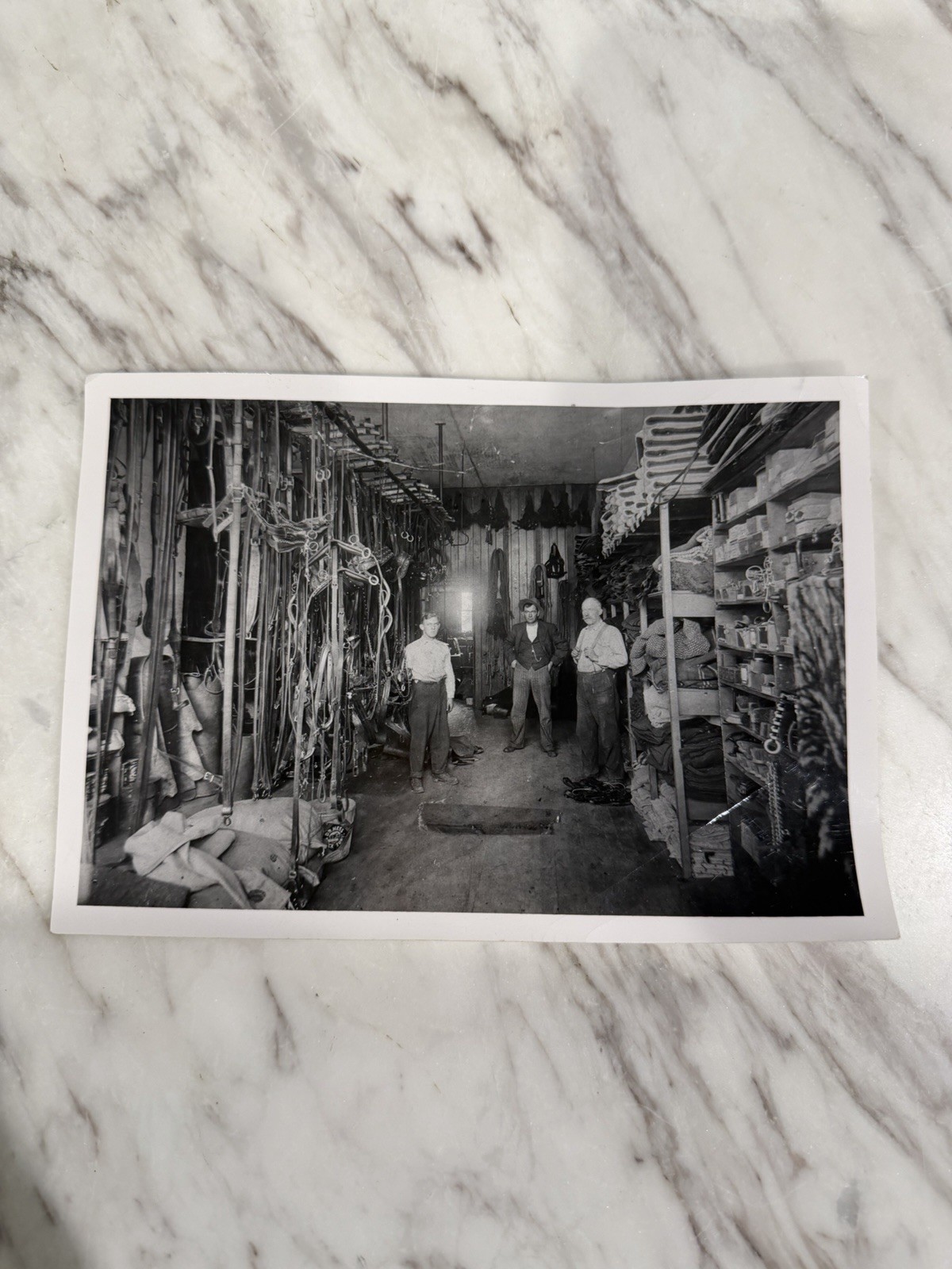 Antique Henry Joerg Harness Shop Interior Photo Madelia Minnesota c1910 RP