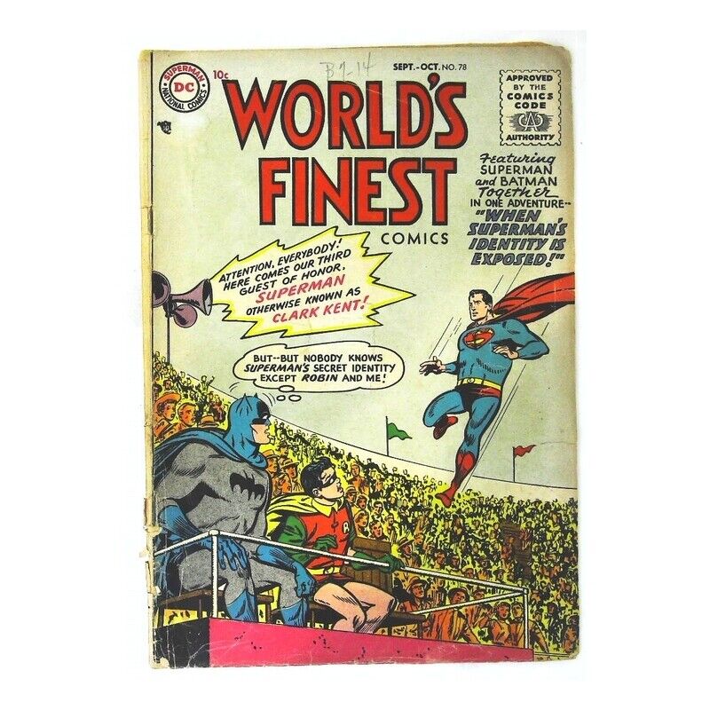 World's Finest Comics #78 in Very Good minus condition. DC comics [m{