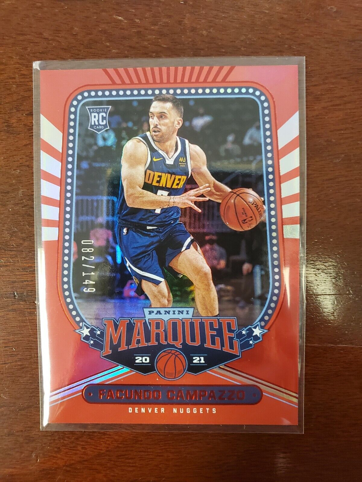 2020-21 Panini Chronicles Facundo Campazzo Marquee Red Rookie #82/149