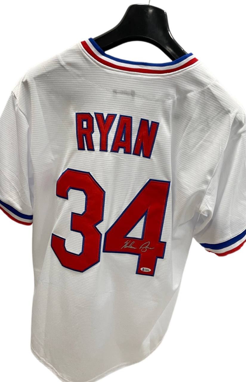 Nolan Ryan Autographed Texas Rangers #34 Jersey BAS Beckett Certified Nolan Ryan Autographed Texas Rangers #34 Jersey BAS Beckett Certified