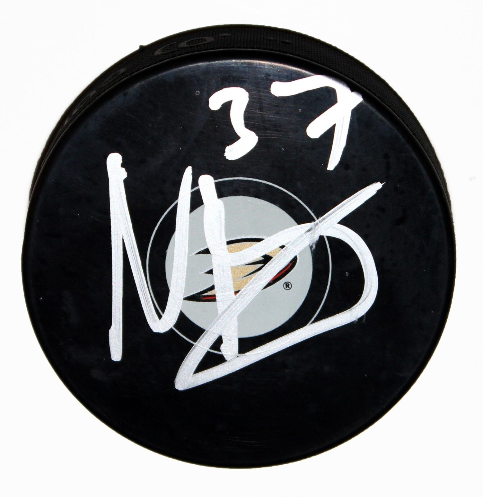 NICK RITCHIE SIGNED ANAHEIM DUCKS Puck NHL STAR CANADA ROOKIE AUTOGRAPHED +COA