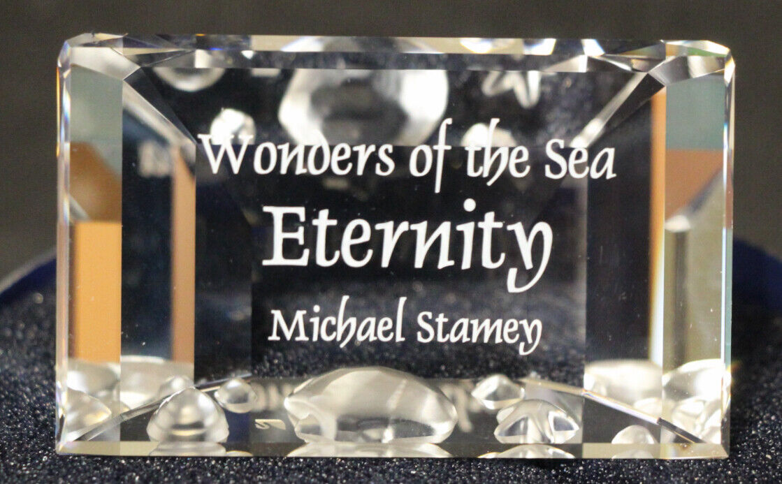 Swarovski Crystal Wonders Of The Sea 2006 SCS Eternity Title Plaque 0855626 