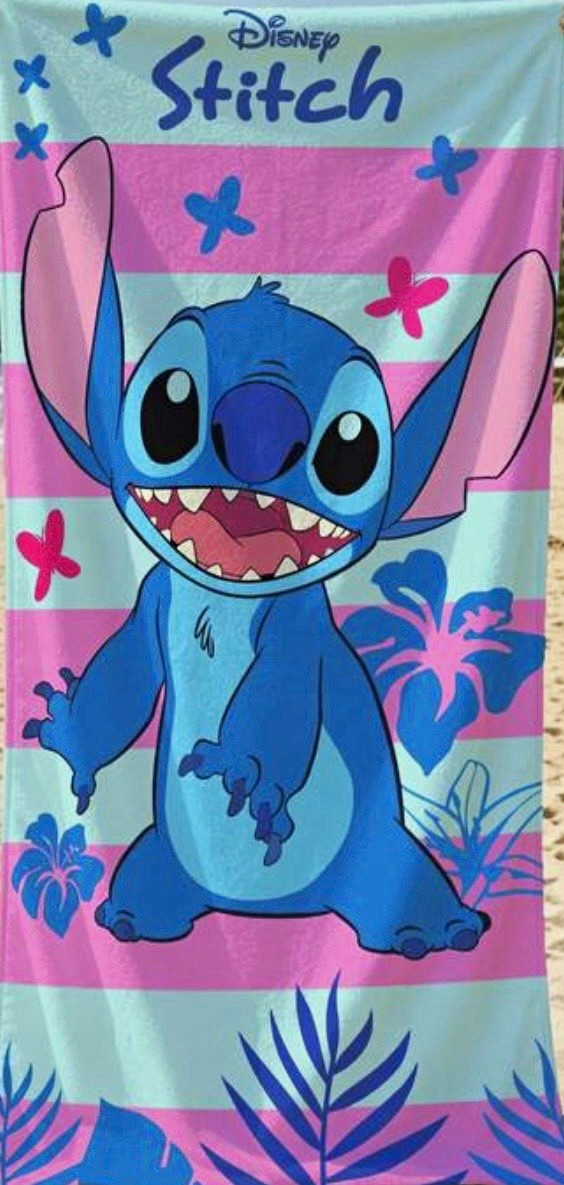 3 Disney Stitch Beach Towels Pink Blue Striped Tropical Print - 27.6” x 55.1” 3 Disney Stitch Beach Towels Pink Blue Striped Tropical Print - 27.6” x 55.1”