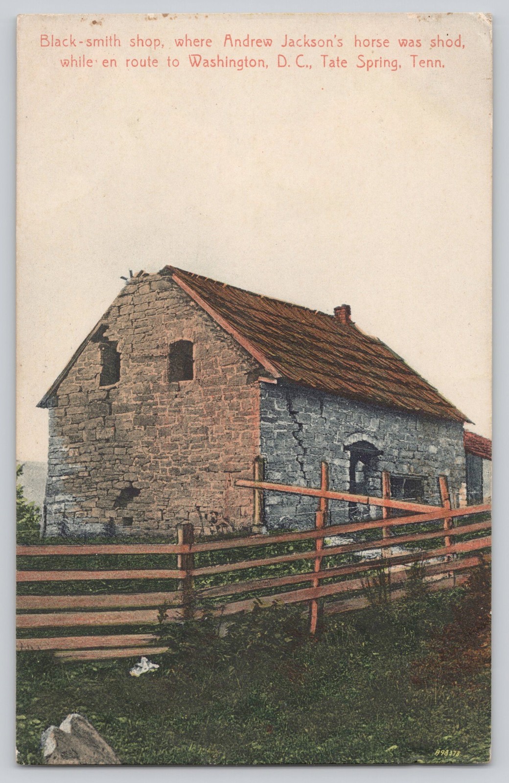 Tate Spring TN Blacksmith Shop Andrew Jackson\'s Horse c1910 Postcard