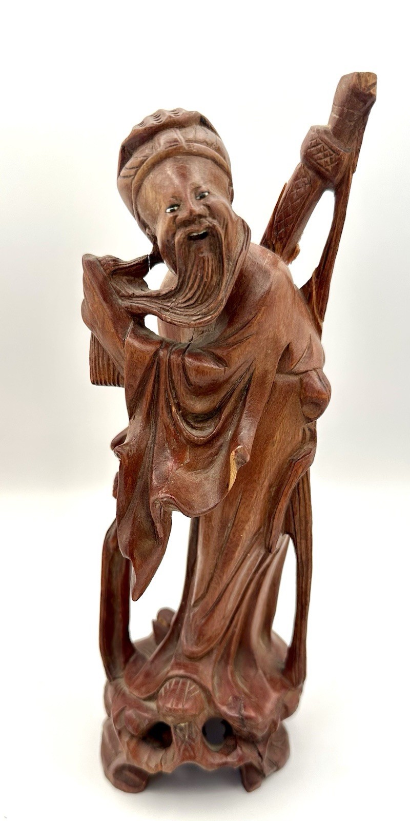Antique HandCarved Rosewood Statue/Figurine of Shou Lao-Chinese God of Longevity Antique HandCarved Rosewood Statue/Figurine of Shou Lao-Chinese God of Longevity