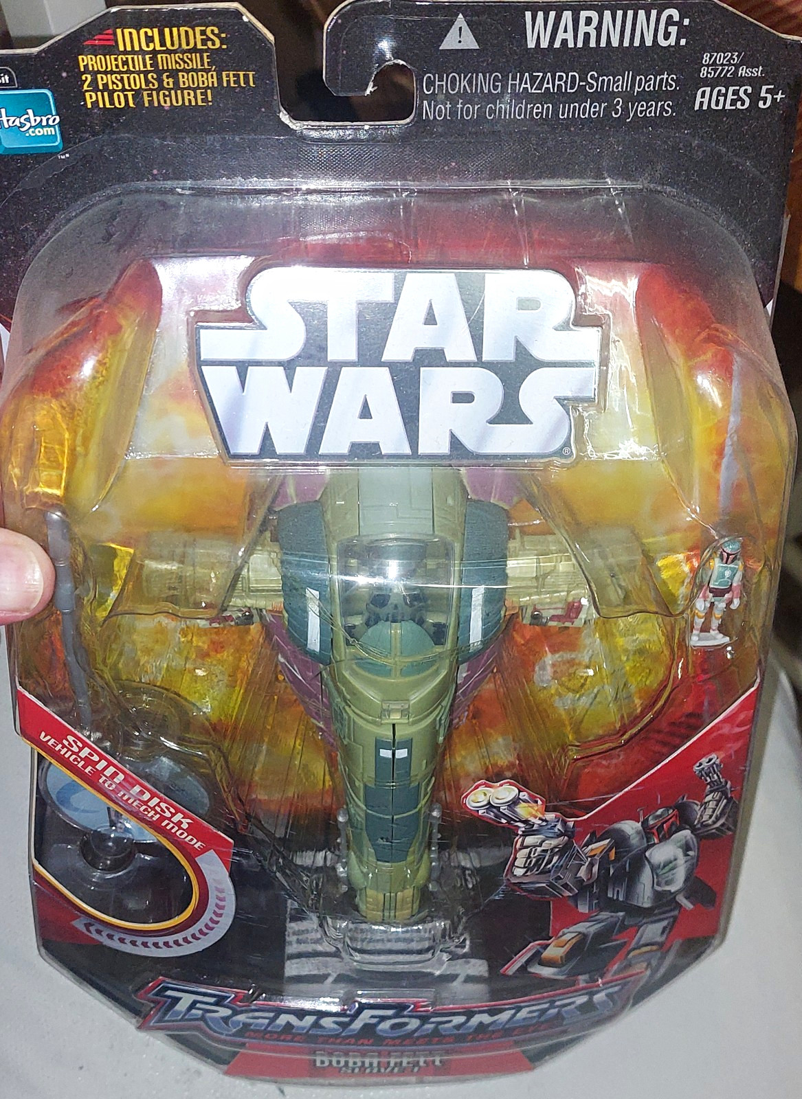 Star Wars Transformers Boba Fett Slave I Hasbro Crossover Sealed New Star Wars Transformers Boba Fett Slave I Hasbro Crossover Sealed New