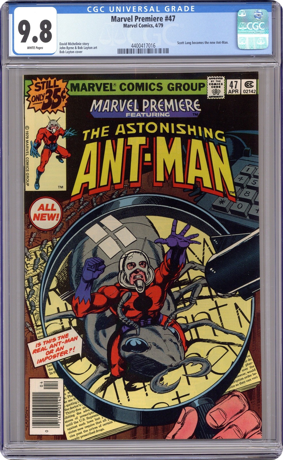 Marvel Premiere #47 CGC 9.8 1979 4400417016 1st Scott Lang as Ant Man