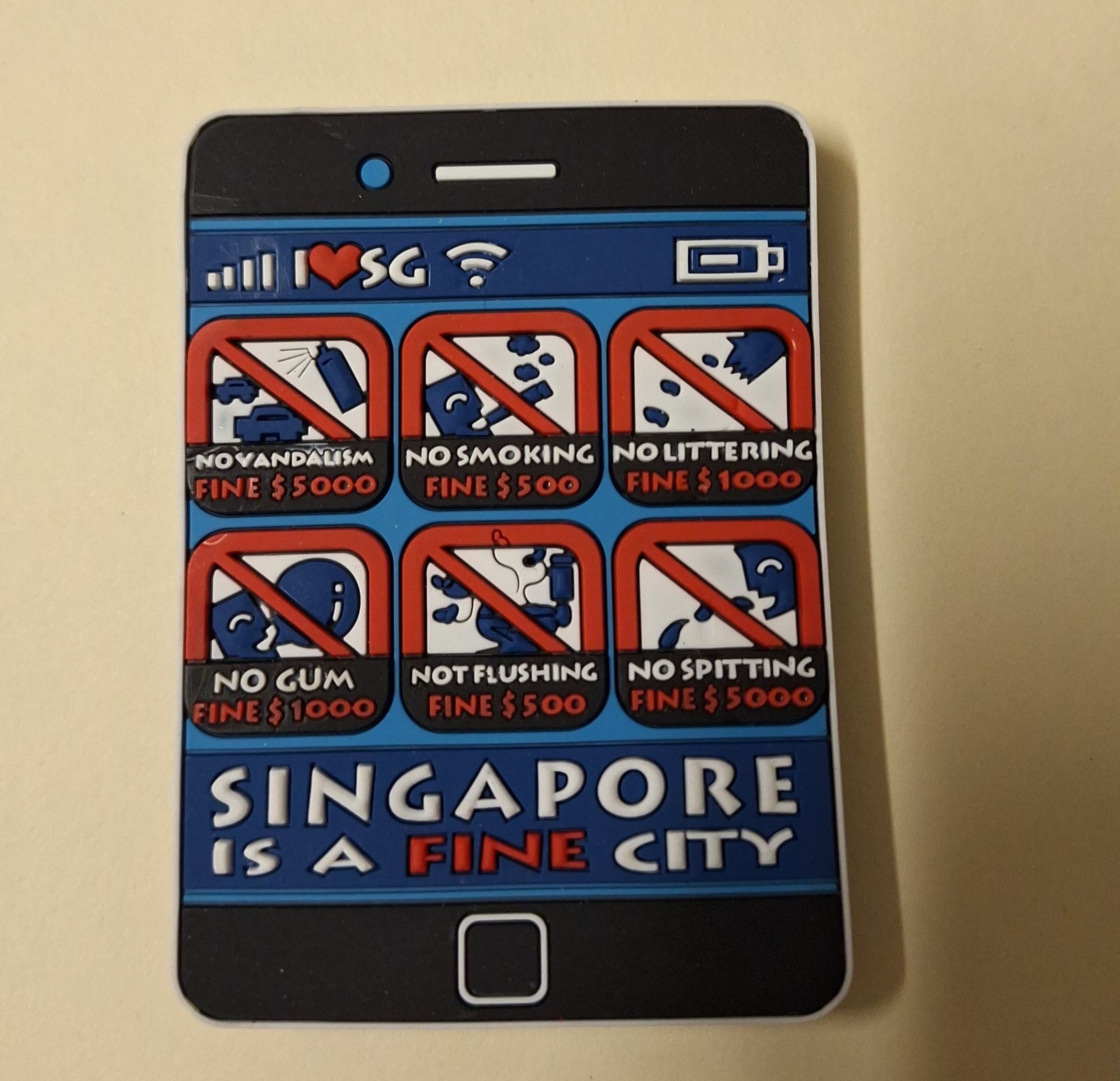 Singapore Is A 'Fine' City Magnet Souvenir Singapore Is A 'Fine' City Magnet Souvenir