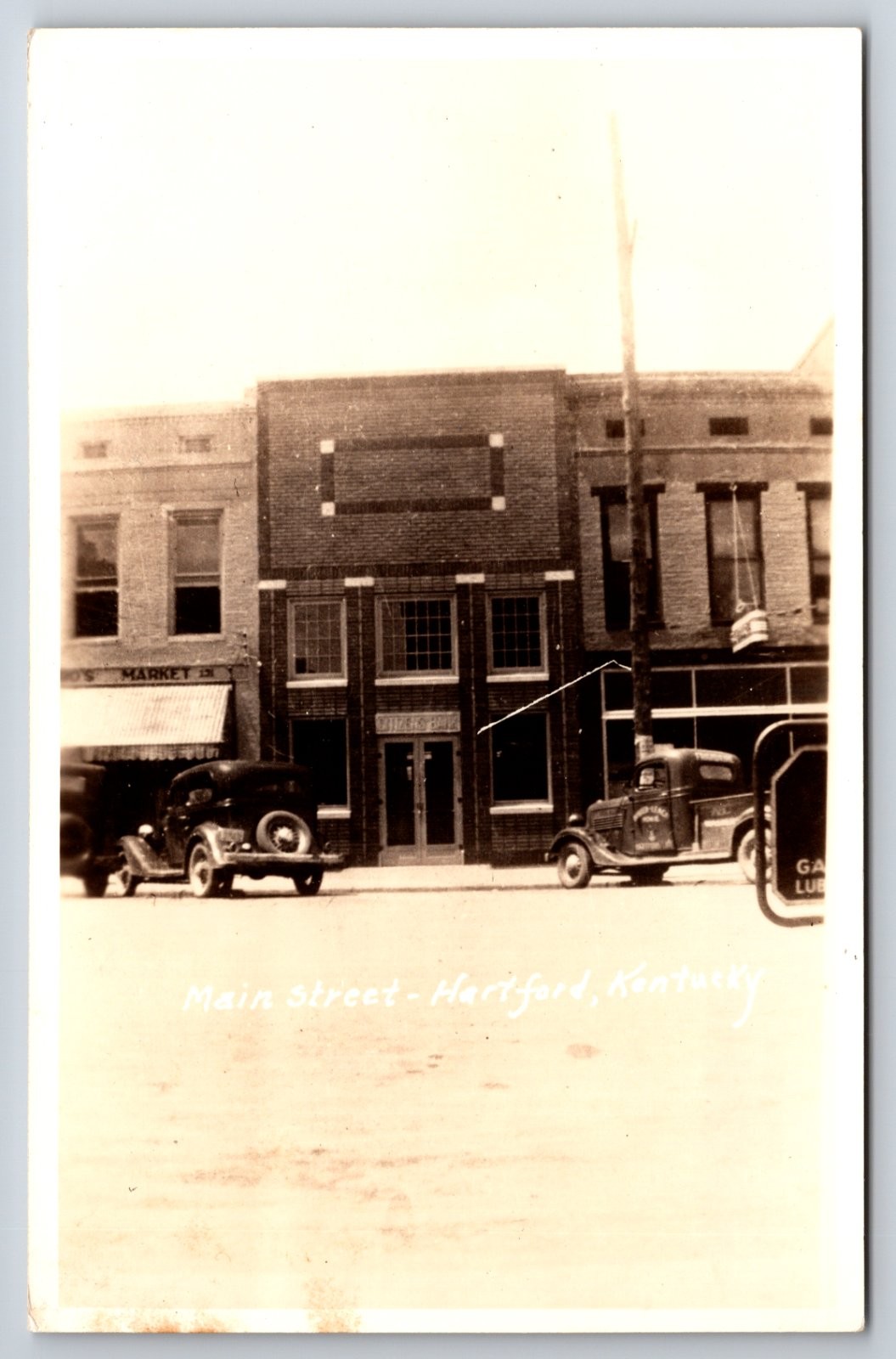 Hartford Kentucky Main Street Citizens Bank Old Truck Real Photo RPPC Hartford Kentucky Main Street Citizens Bank Old Truck Real Photo RPPC
