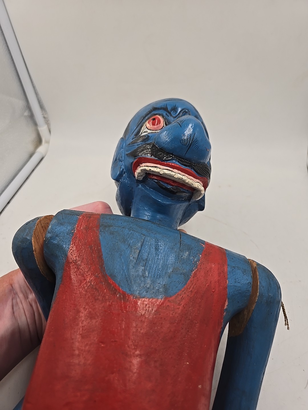 Vintage wooden doll, possibly in the Santos style, which replicates religious...