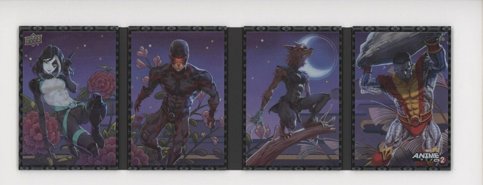 Upper Deck Marvel Anime Vol 2 Hanafuda Booklet X-Force Domino Colossus Cyclops