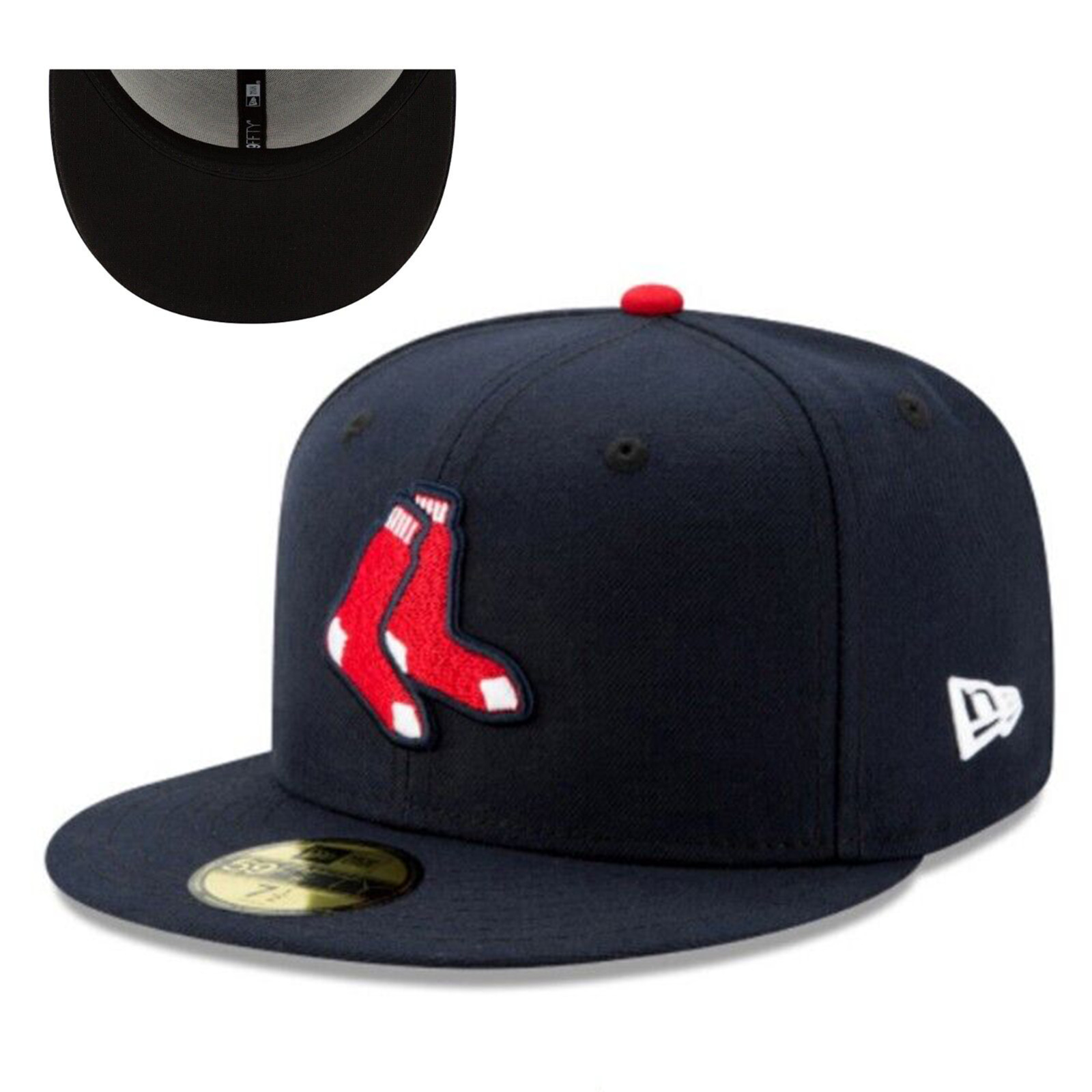 Boston Red Sox BOS MLB Authentic New Era 59FIFTY Fitted Cap - Sox Logo 5950 Hat