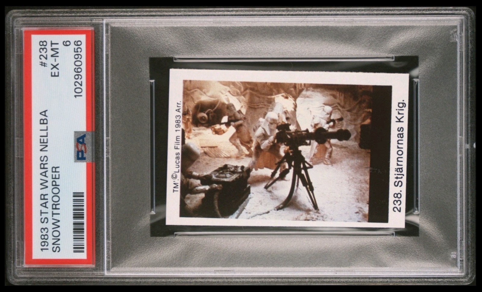 1983 ⭐ PSA 6 Star Wars Nellba Snowtrooper #238 Stjarnornas Krig
