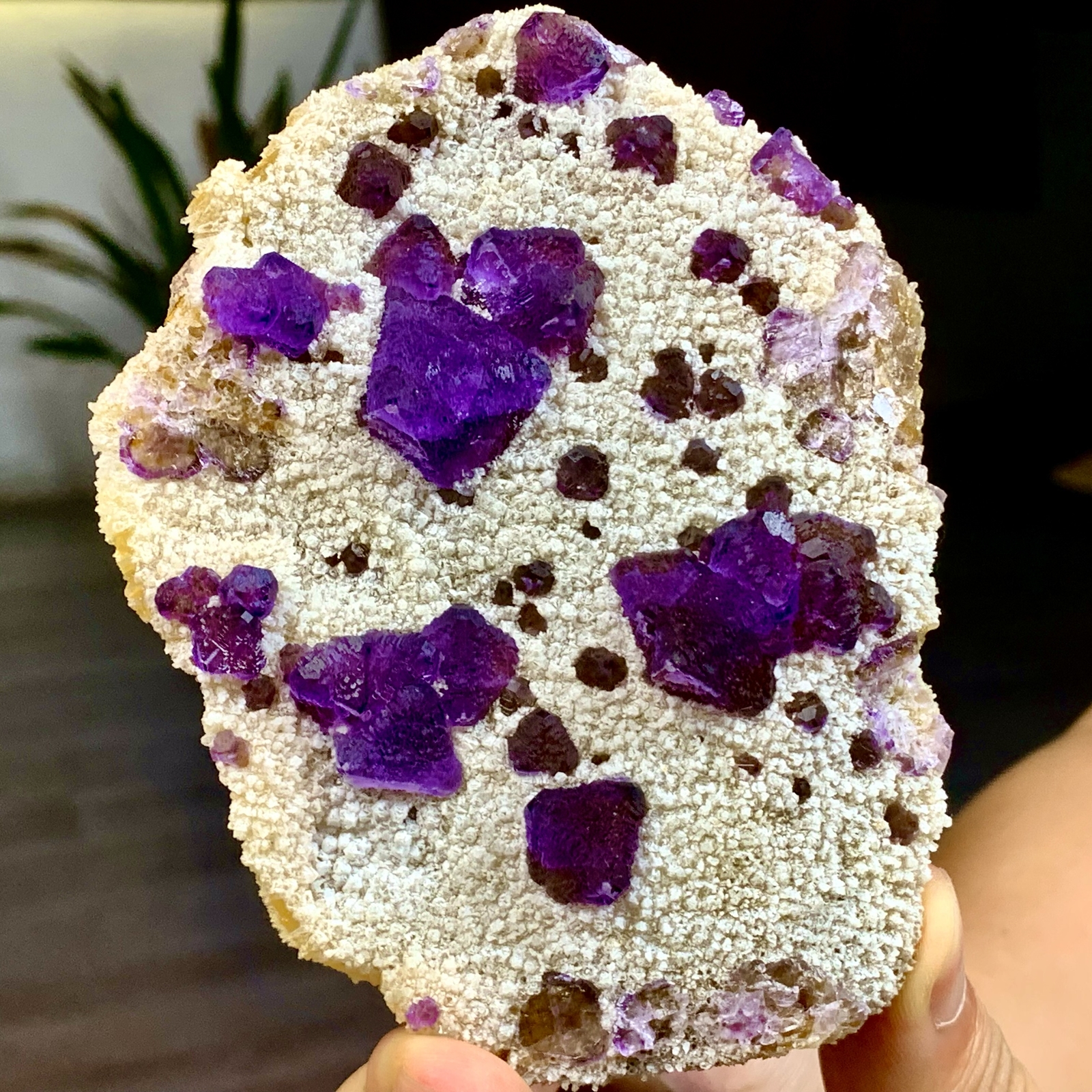 357G Natural Crystal Rare transparent purple cubic fluorite sample/China 357G Natural Crystal Rare transparent purple cubic fluorite sample/China