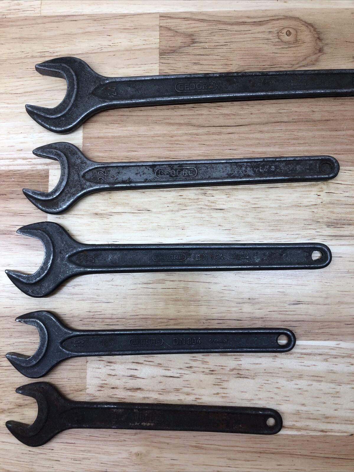 Vintage LOT Tools GEDORE Wrench Open End Germany DIN 894 Vintage LOT Tools GEDORE Wrench Open End Germany DIN 894