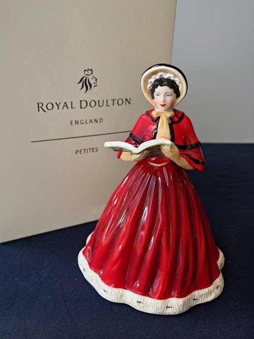 ROYAL DOULTON 7TH Day Christmas Lady in Red Velvet Dress ROYAL DOULTON 7TH Day Christmas Lady in Red Velvet Dress