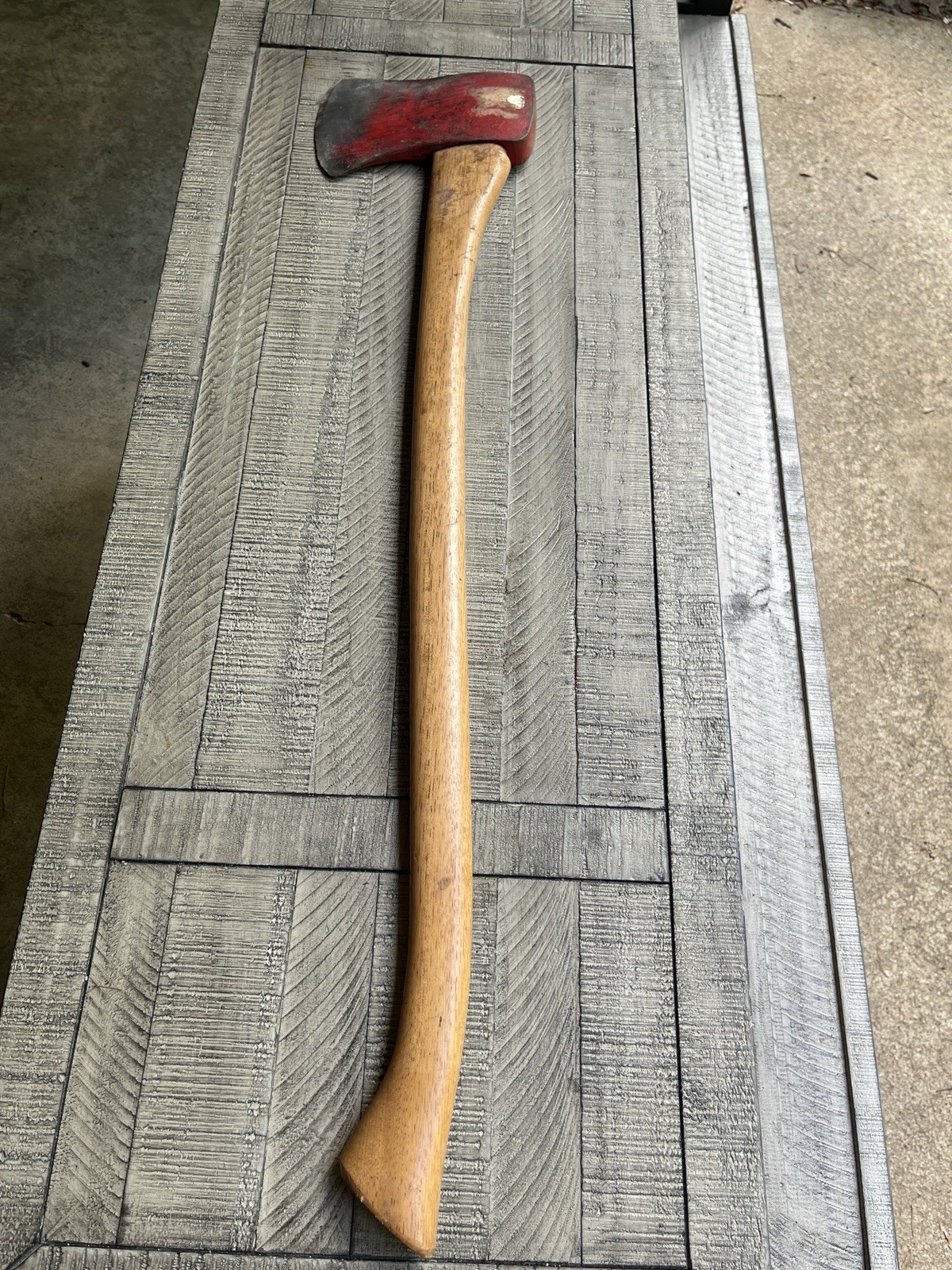 Vintage True Temper Wood Slasher Axe Original Hickory Handle F1 Stamped Vintage True Temper Wood Slasher Axe Original Hickory Handle F1 Stamped