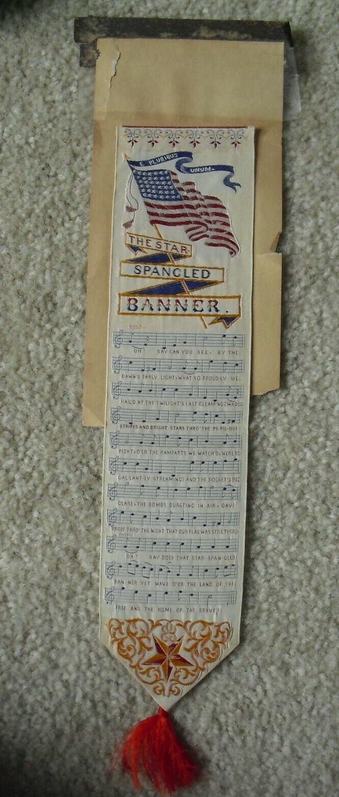 RARE Original 1890s Phoenix Silk Star Spangled Banner Silk Ribbon 11\ RARE Original 1890s Phoenix Silk Star Spangled Banner Silk Ribbon 11\