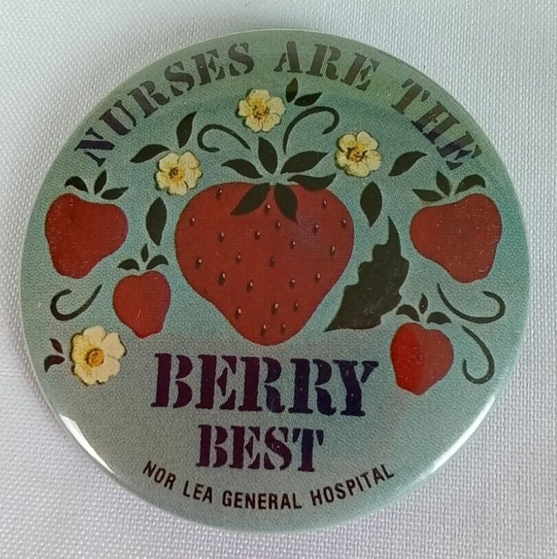 Nurses Are The Berry Best Logo Pin Button