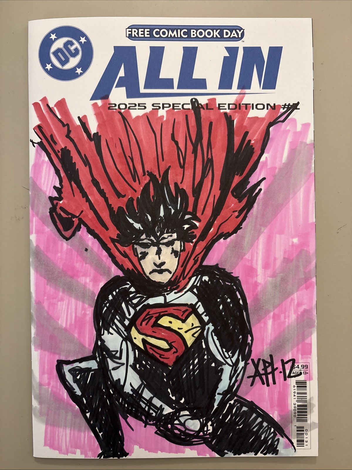 FCBD ALL IN Absolute Universe Special Edition #1 Blank DC Superman Sketch FCBD ALL IN Absolute Universe Special Edition #1 Blank DC Superman Sketch