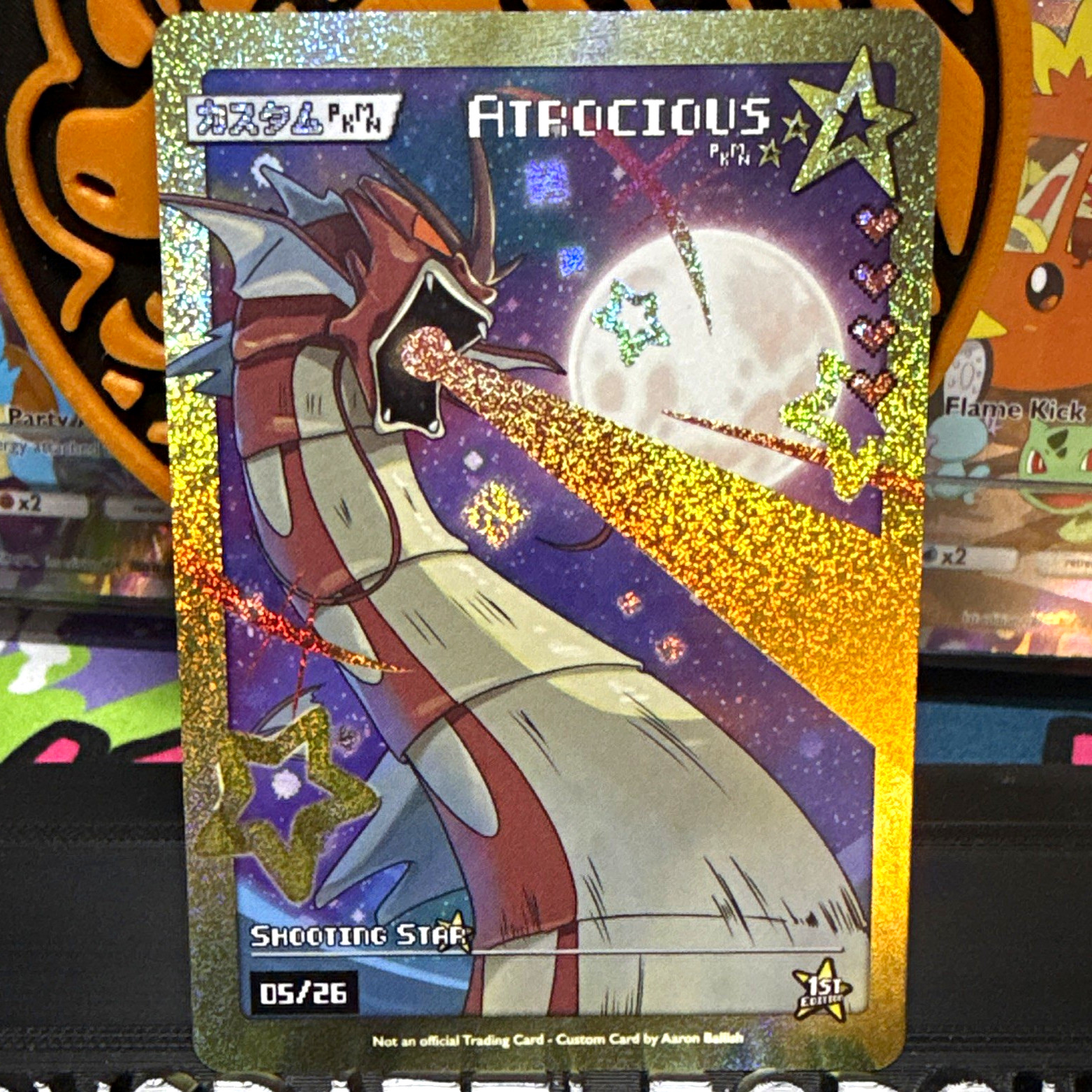 Shooting Star Gyarados Holo  05/26 Aaron Ballash Custom Fan Art Card