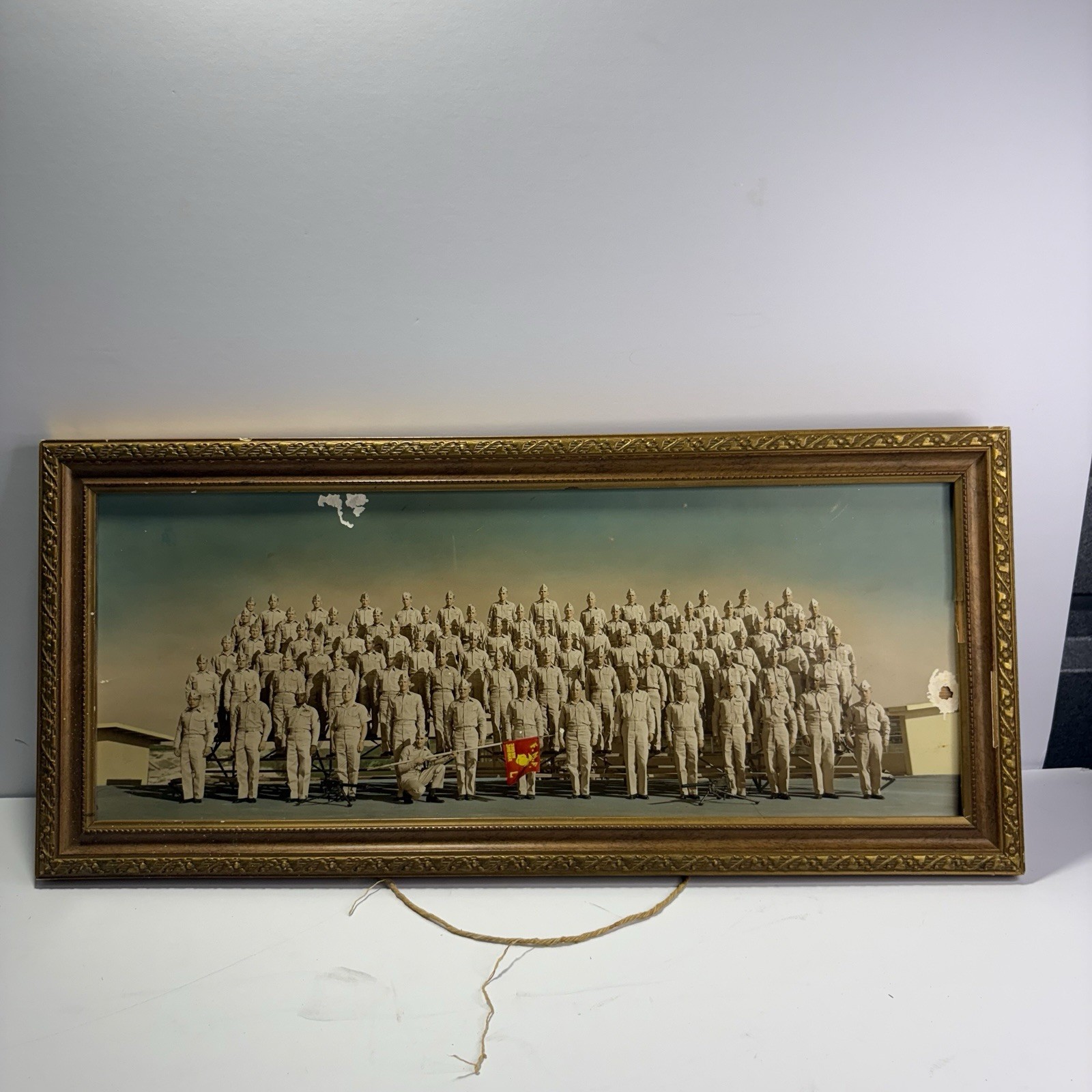 Vintage USMC 3rd Battalion 3rd Marines Company L Panoramic Military Photo Framed Vintage USMC 3rd Battalion 3rd Marines Company L Panoramic Military Photo Framed