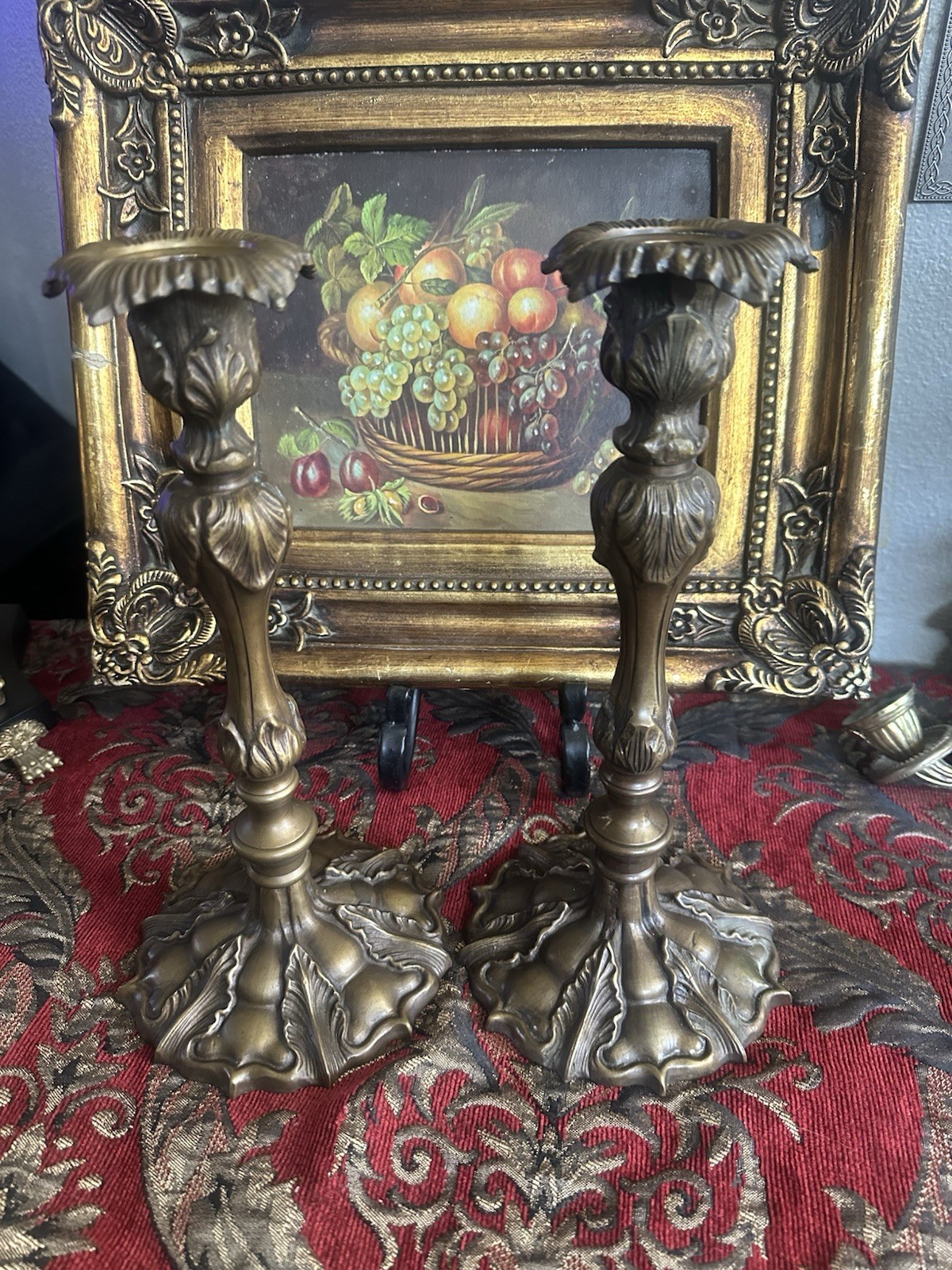 Candlesticks Antique French Gothic Bronze Candle Holders Candlesticks Antique French Gothic Bronze Candle Holders